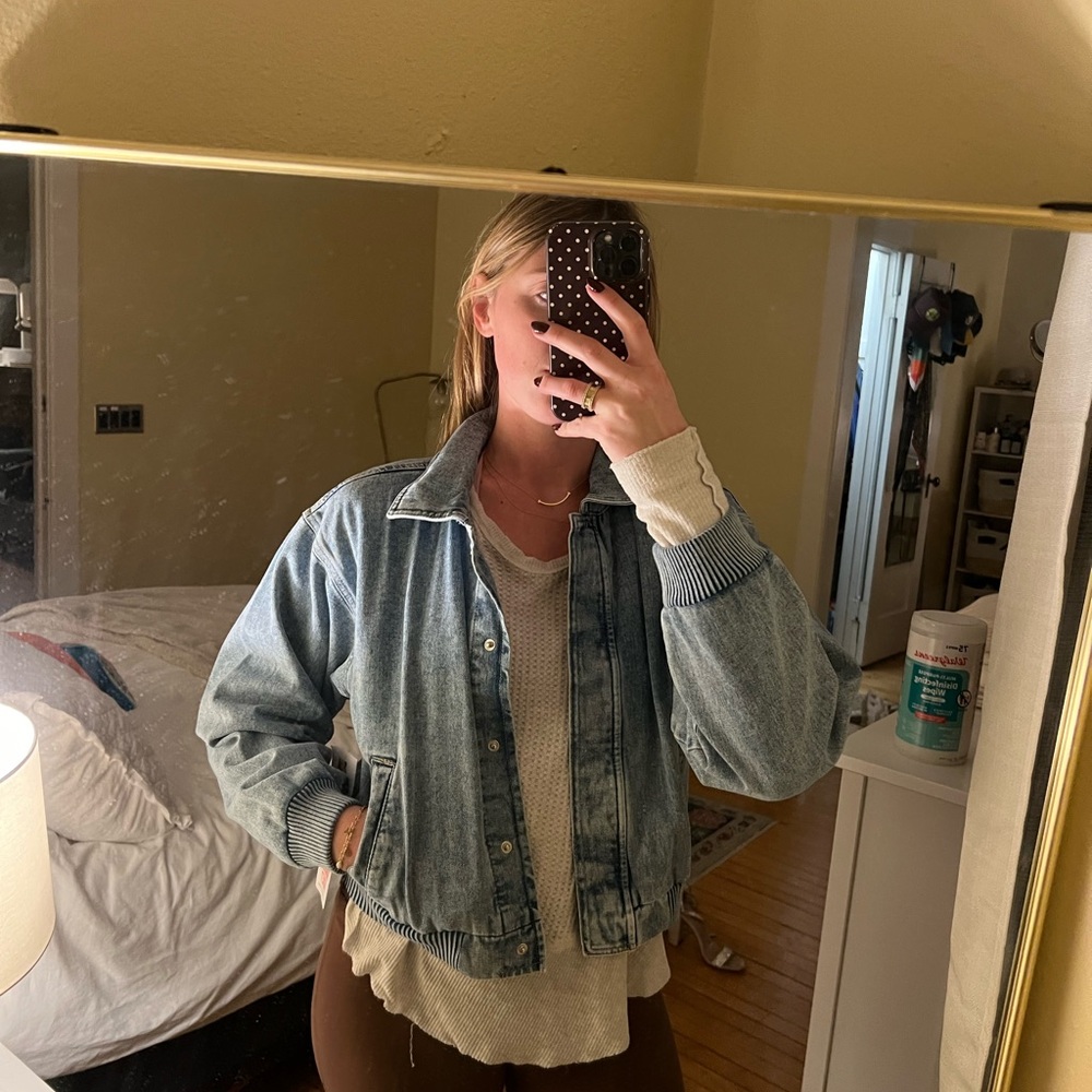 Celebrity Pink Blue Jean Jacket Relaxed Fit